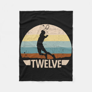 12th Birthday Badminton 12 Years Badminton Boys Ba Fleece Blanket