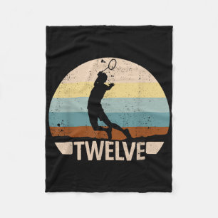 12th Birthday Badminton 12 Years Badminton Boys Ba Fleece Blanket