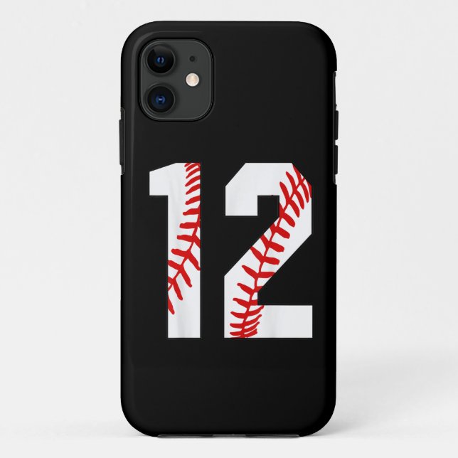 12th Birthday Baseball Big Number Twelve  Case-Mate iPhone Case (Back)