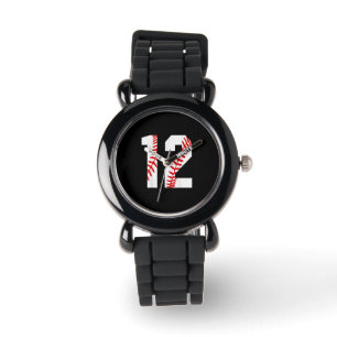 12th Birthday Baseball Big Number Twelve  Watch