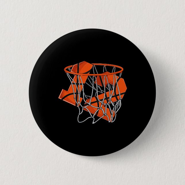 12th Birthday Basketball  Kids 6 Cm Round Badge (Front)