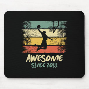 12th Birthday Basketball Player Awesome Since 2011 Mouse Pad