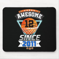 12th Birthday Basketball Player Awesome Since 201