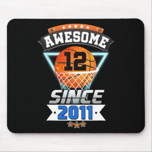 12th Birthday Basketball Player Awesome Since 201 Mouse Pad