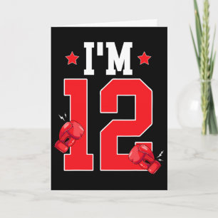 12th Birthday Boxing Twelve Year Old Boxer Birthda Card