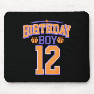 12th Birthday Boy Basketball Lover 12 Years Old Bd Mouse Pad