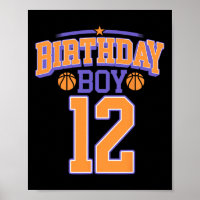 12th Birthday Boy Basketball Lover 12 Years Old Bd