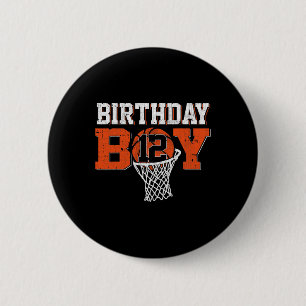 12th Birthday Boy Bysketbyll Lover 12 Years Old Bd 6 Cm Round Badge
