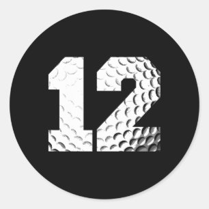 12th Birthday Boy Golf Player Golf 12 Years Old Classic Round Sticker