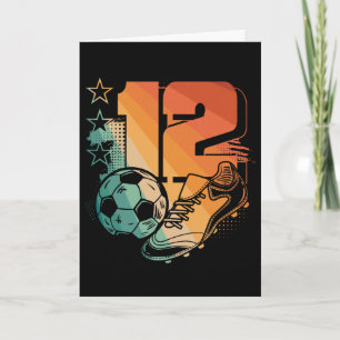12th Birthday Boy Soccer Player Football 12 Years Card
