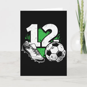 12th Birthday Boy Soccer Player Football 12 Years  Card
