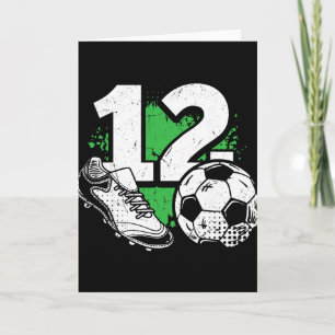 12th Birthday Boy Soccer Player Footll 12 Years Ol Card