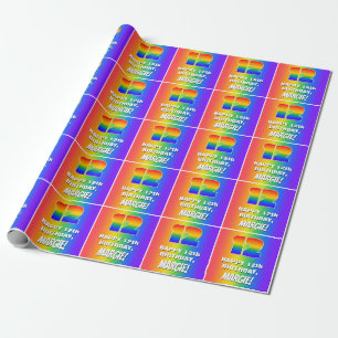 12th Birthday: Colourful, Fun Rainbow Pattern # 12 Wrapping Paper