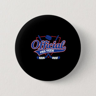 12th Birthday Decorations Hockey Winter Sports Fan 6 Cm Round Badge