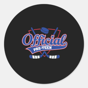 12th Birthday Decorations Hockey Winter Sports Fan Classic Round Sticker