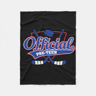 12th Birthday Decorations Hockey Winter Sports Fan Fleece Blanket