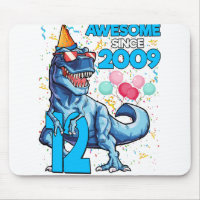 12th Birthday Dinosaur 12 Year Old Boy Kids Awesom