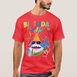 12th Birthday Family Shark Kids Twelve Twelve Twel T-Shirt