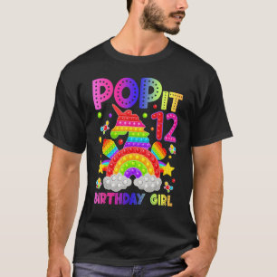 12th Birthday Fidget Toy Pop It Birthday Girl 12 Y T-Shirt