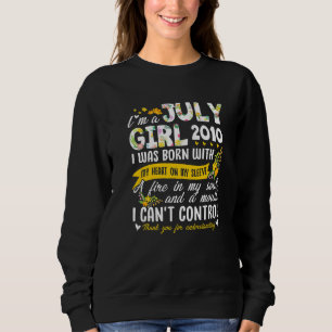 12th Birthday Floral Girl  July 2010 Sweatshirt