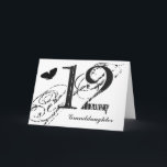 12th birthday for a granddaughter, butterfly card<br><div class="desc">A white background featuring a black butterfly and black text,  on this 12th birthday greeting for a granddaughter. My Funny Mind Greetings.</div>