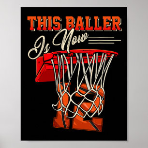 12th Birthday For Boy Basketball 12 Years Old Kid Poster