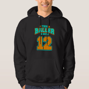 12th Birthday For Boys Basketball 12 Years Old Ki Hoodie