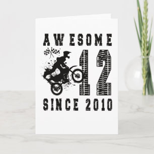 12th Birthday Gift Dirt Bike Boy Born in 2010 Card
