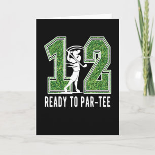 12th Birthday Gift Golf Player 12 Year Old Boy Card