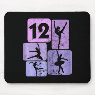 12th Birthday Girl Dancer Ballet Ballerina 12 Year Mouse Pad