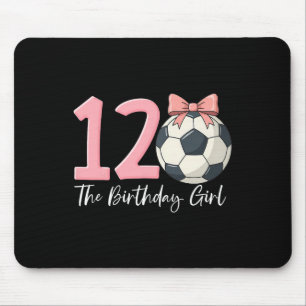 12th Birthday Girl Soccer Byll Coquette Pink 12 Mouse Pad