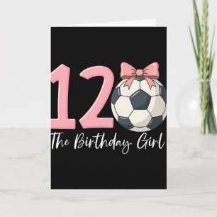 12th Birthday Girl Soccer Ll Coquette Pink 12 Card