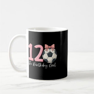 12th Birthday Girl Soccer Ll Coquette Pink 12 Coffee Mug