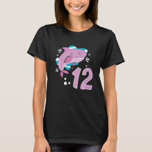 12th Birthday Girls Shark 12 years Old Ocean Shark T-Shirt