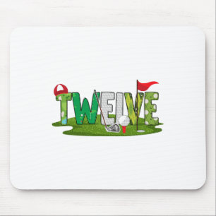 12th Birthday Golf Theme 12 Year Old Kids Sport Pa Mouse Pad