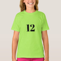 12th Birthday Happy Twelve Lime Green Custom Age