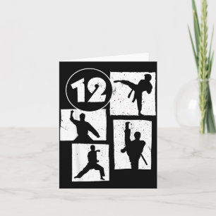 12th Birthday Karate Taekwondo 12 Years Old Boy Card