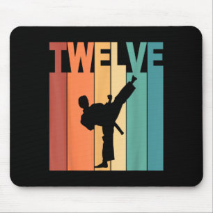 12th Birthday Karate Taekwondo Theme 12 Year Old Mouse Pad
