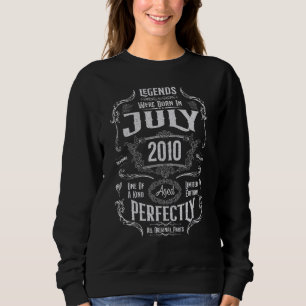 12th Birthday Legends Were Born In July 2010 Sweatshirt