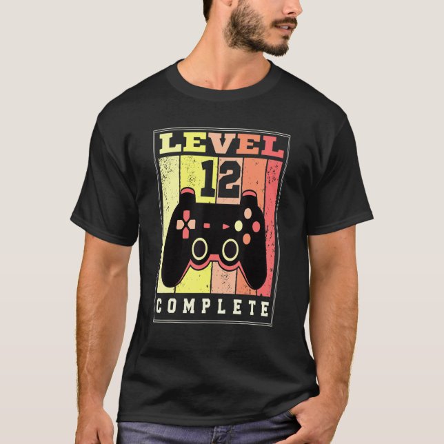 12th Birthday Level 12 Complete Official Teenager  T-Shirt (Front)
