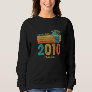 12th Birthday October 2010 Legend Since 2010 12 Ye Sweatshirt