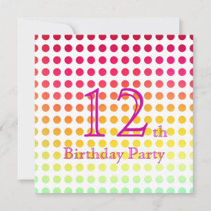 12th Birthday Party Invitation