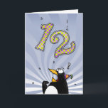 12th Birthday - Penguin Surprise Card<br><div class="desc">Surprise anyone turning 12 years old with this humourous birthday card!</div>