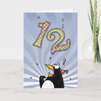 12th Birthday - Penguin Surprise Card