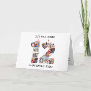 12th Birthday Photo Card