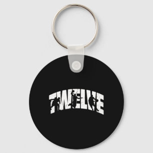 12th Birthday Retro Basball 12 Years Old Boy Girl Key Ring