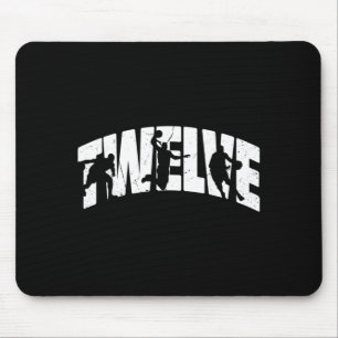 12th Birthday Retro Basball 12 Years Old Boy Girl Mouse Pad