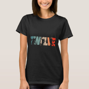12th Birthday Retro Basketball 12 Years Old Boy Gi T-Shirt