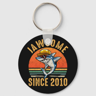 12th Birthday Shark 12 Year Old Jawsome Since 2010 Key Ring