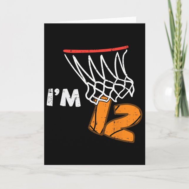 12th Birthday Sketll Im 12 Twelve Year Old Bday Bo Card (Front)